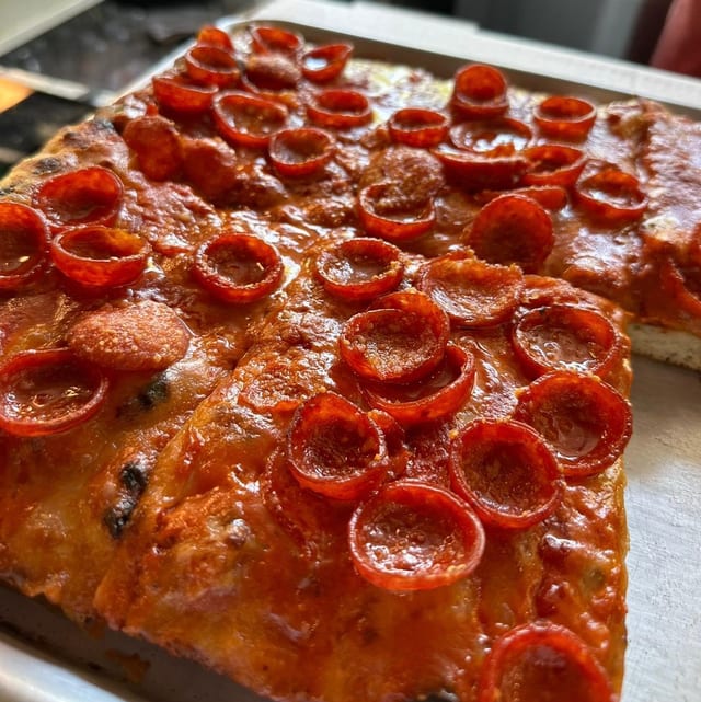 Double Vodka Roni Pie (Sicilian).