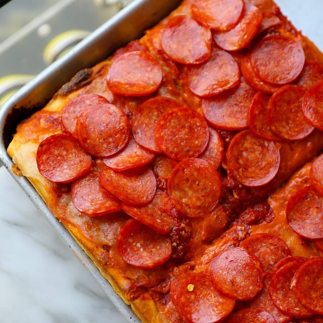 Double Vodka Roni Pie (Sicilian).