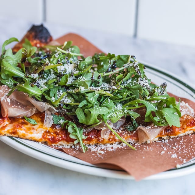 Prosciutto Arugula Pie.